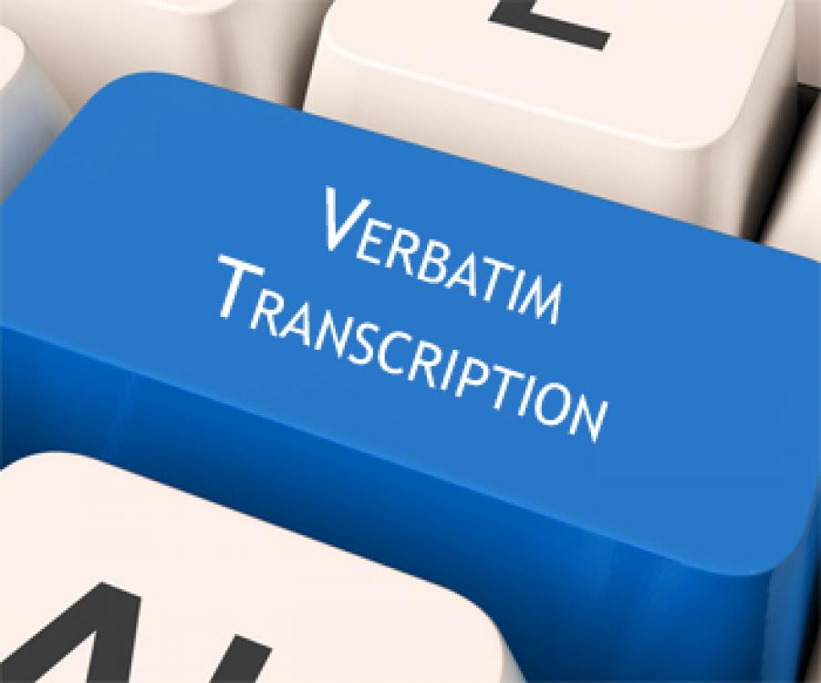 Transcription verbatim